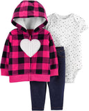 Conjunto 3 pçs Carter's  Fleece Coração