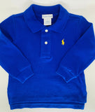 Camisa Ralph Lauren Polo Manga Longa Azul Royal